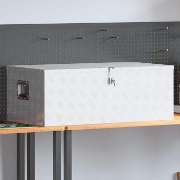 ARDEBO.de - Aufbewahrungsbox Silbern 100x55x37 cm Aluminium