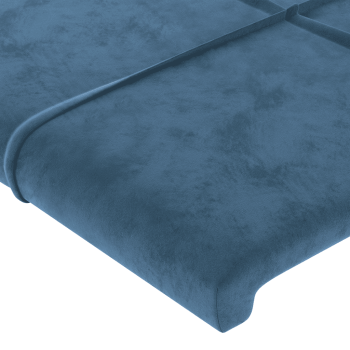 Boxspringbett mit Matratze Dunkelblau 80x200 cm Samt