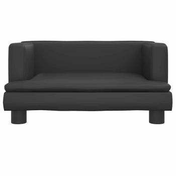 Hundebett Schwarz 60x40x30 cm Kunstleder