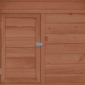 Hühnerstall Mokka und Weiß 150x96x110 cm Massivholz Tanne