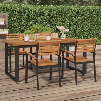 ARDEBO.de - Gartentisch mit Gestell U-Form 180x90x75 cm Akazie Massivholz