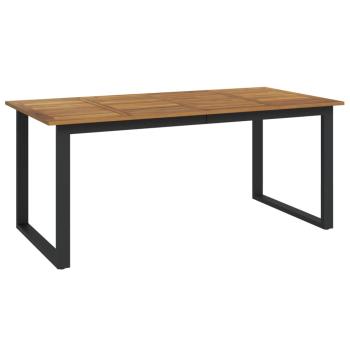 Gartentisch mit Gestell U-Form 180x90x75 cm Akazie Massivholz