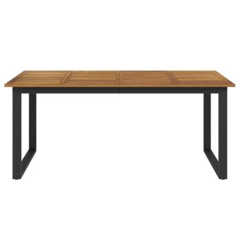 Gartentisch mit Gestell U-Form 180x90x75 cm Akazie Massivholz