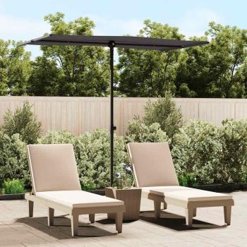 ARDEBO.de - Sonnenschirm mit Aluminium-Mast 180x110 cm Anthrazit