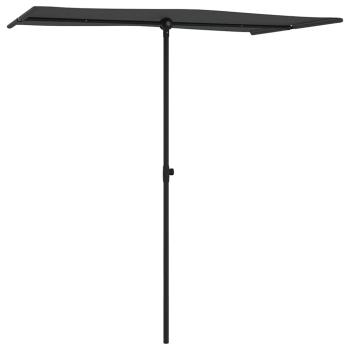 Sonnenschirm mit Aluminium-Mast 180x110 cm Anthrazit