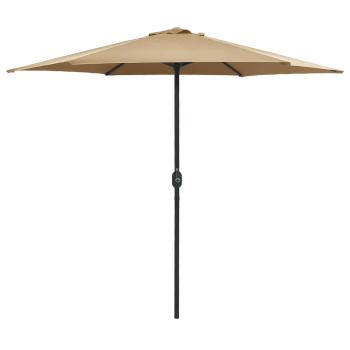 ARDEBO.de - Sonnenschirm mit Aluminium-Mast 270x246 cm Taupe