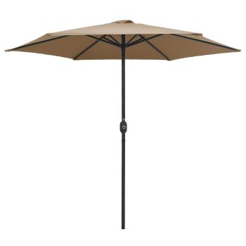 Sonnenschirm mit Aluminium-Mast 270x246 cm Taupe