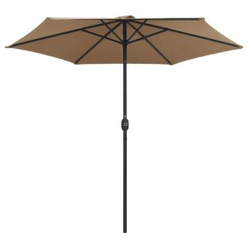 Sonnenschirm mit Aluminium-Mast 270x246 cm Taupe