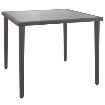 3-tlg. Garten-Lounge-Set mit Kissen Grau Poly Rattan