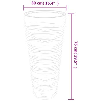 Pflanzkübel mit herausnehmbaren Einsatz Mokka 18/45 L PP
