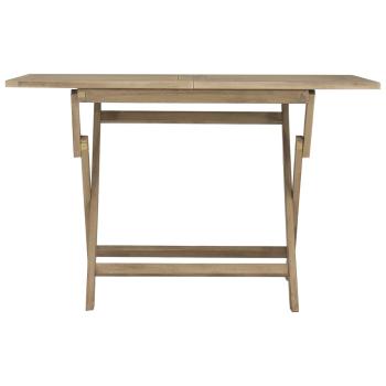 Gartentisch Klappbar Grau 120x70x75 cm Massivholz Teak
