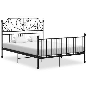 ARDEBO.de - Bettgestell Schwarz Metall 140x200 cm