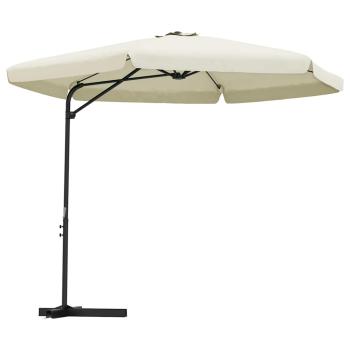 Sonnenschirm mit Stahl-Mast 300 cm Sandweiß