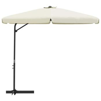 Sonnenschirm mit Stahl-Mast 300 cm Sandweiß