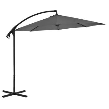 ARDEBO.de - Ampelschirm mit Stahl-Mast 300 cm Anthrazit