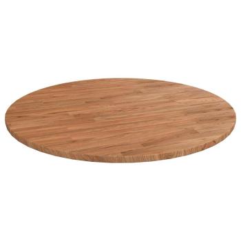 ARDEBO.de - Runde Tischplatte Hellbraun Ø70x1,5 cm Behandeltes Eichenholz