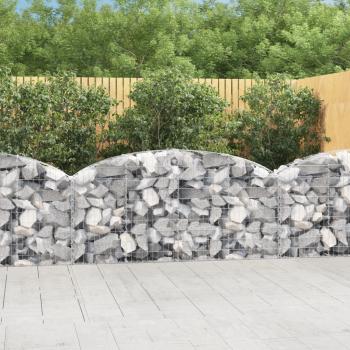 ARDEBO.de - Gabione mit Hochbogen 200x30x80/100 cm Verzinktes Eisen