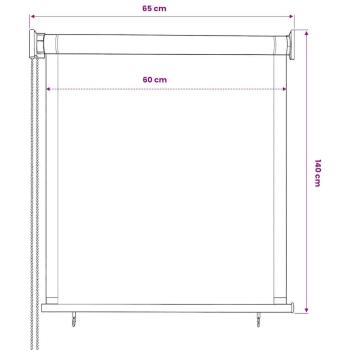 Außenrollo 65 (B) x 140 (H) cm Anthrazit