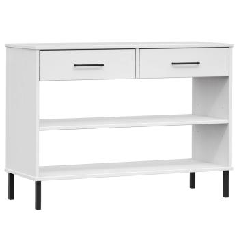 Konsolenschrank OSLO mit Metallbeinen Weiß Massivholz Kiefer
