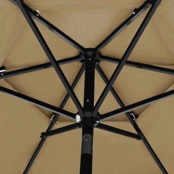 Sonnenschirm mit Aluminium-Mast 3-lagig Taupe 2,5 m