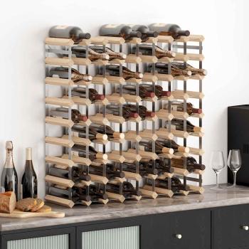 ARDEBO.de - Weinregal für 72 Flaschen Massivholz Kiefer