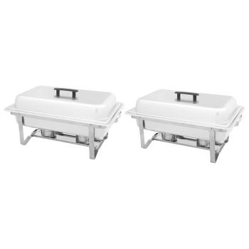 ARDEBO.de - Chafing Dish Set 2-tlg. Edelstahl
