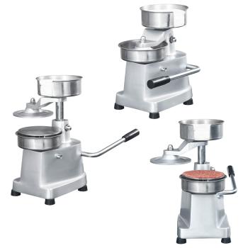 ARDEBO.de - Hamburgerpresse mit 500 Trennpapieren Aluminium 13 cm