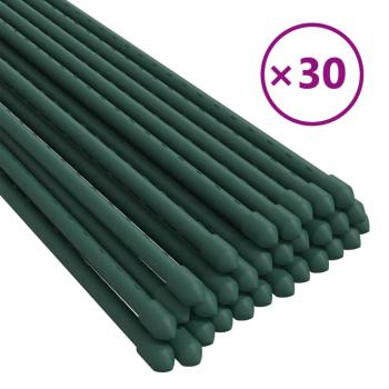 Pflanzenstützen 30 Stk. Grün 180 cm Stahl