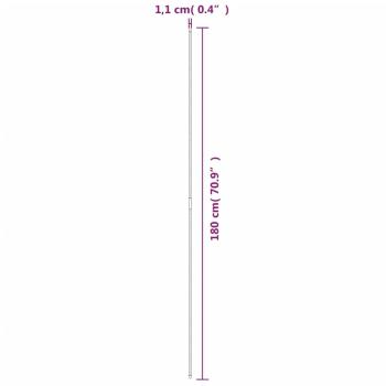 Pflanzenstützen 30 Stk. Grün 180 cm Stahl