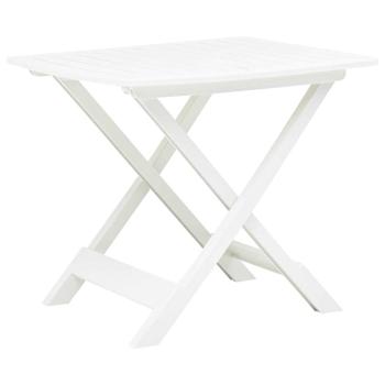 ARDEBO.de - Gartentisch Klappbar Weiß 79 x 72 x 70 cm Kunststoff