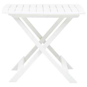 Gartentisch Klappbar Weiß 79 x 72 x 70 cm Kunststoff