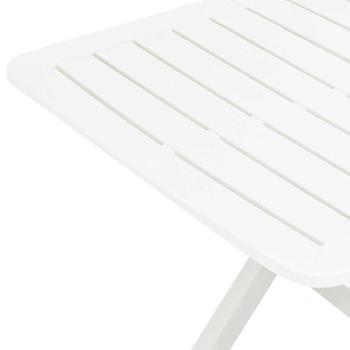 Gartentisch Klappbar Weiß 79 x 72 x 70 cm Kunststoff