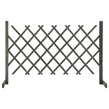 ARDEBO.de - Garten-Rankzaun Grau 120x90 cm Massivholz Tanne