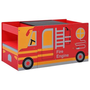 ARDEBO.de - 3-tlg. Kinder-Sitzgruppe Feuerwehrauto-Design Holz