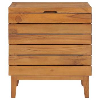 Wäschekorb 40×30×45 cm Teak Massivholz