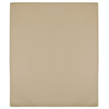 ARDEBO.de - Spannbettlaken Jersey Taupe 160x200 cm Baumwolle