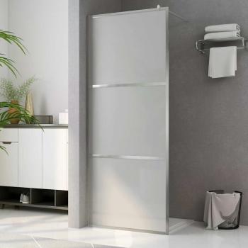 ARDEBO.de - Begehbare Duschwand mit voll mattiertem ESG-Glas 80x195 cm