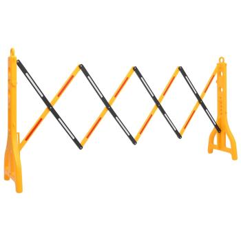 ARDEBO.de - Faltbare Verkehrsschranke Gelb und Schwarz 250x38x96 cm