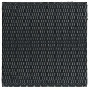 Garten-Bartisch Schwarz 60,5x60,5x110,5 cm Poly Rattan
