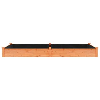 Hochbeet mit Einsatz Braun 240x120x25 cm Massivholz Tanne