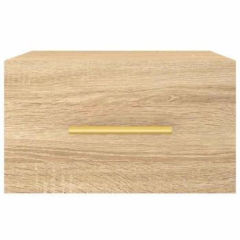 Wand-Nachttische 2 Stk. Sonoma-Eiche 35x35x20 cm