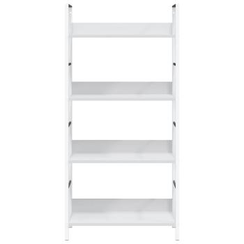 Bücherregal 4 Regalböden Weiß 60×27,6×124,5 cm Holzwerkstoff