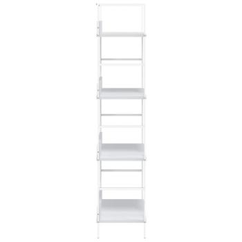 Bücherregal 4 Regalböden Weiß 60×27,6×124,5 cm Holzwerkstoff
