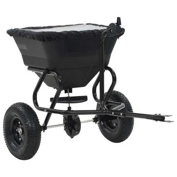 Handstreuwagen Salzstreuer zum Ziehen PVC Stahl 125x74x79cm 45L