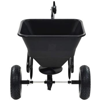 Handstreuwagen Salzstreuer zum Ziehen PVC Stahl 125x74x79cm 45L