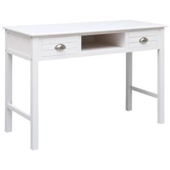 ARDEBO.de - Schreibtisch Weiß 110×45×76 cm Holz