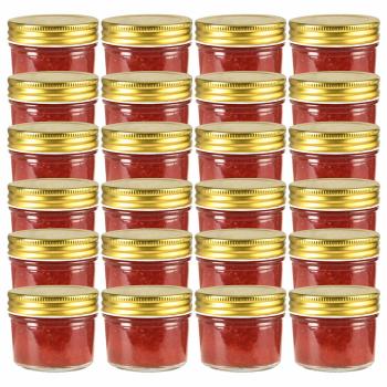 ARDEBO.de - Marmeladengläser mit goldenen Deckeln 24 Stk. 110 ml