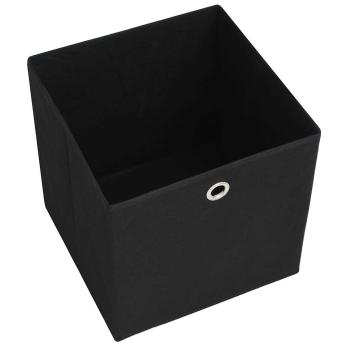 Aufbewahrungsboxen 4 Stk. Vliesstoff 28x28x28 cm Schwarz