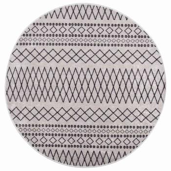 Teppich Waschbar Schwarz und Weiß ?120 cm
