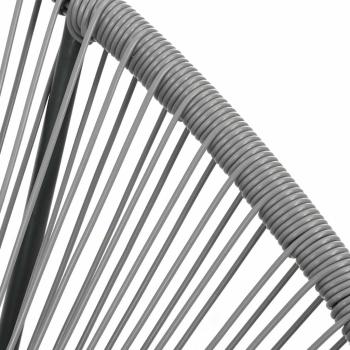 Schaukelstuhl Mondstuhl Grau Poly Rattan